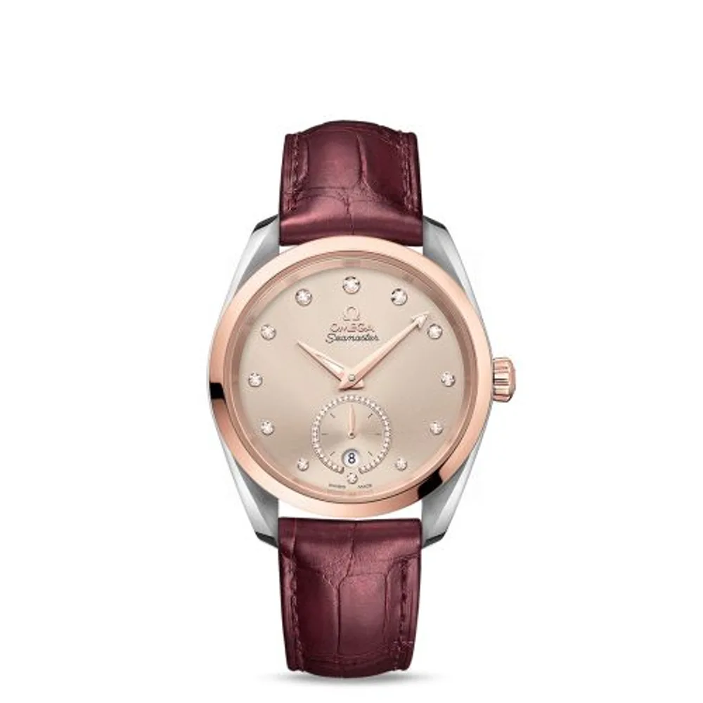 Omega Seamaster Aqua Terra 150M Master Chronometer Small Seconds 38 Stainless Steel / Sedna Gold / Sand - Diamond / Alligator