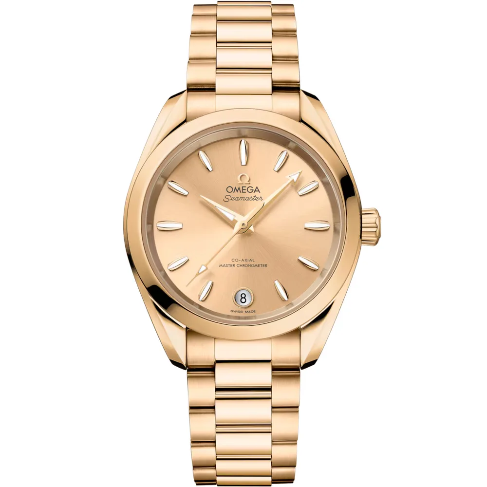 Omega Seamaster Aqua Terra Shades 34 mm, Moonshine™ gold on Moonshine™ gold