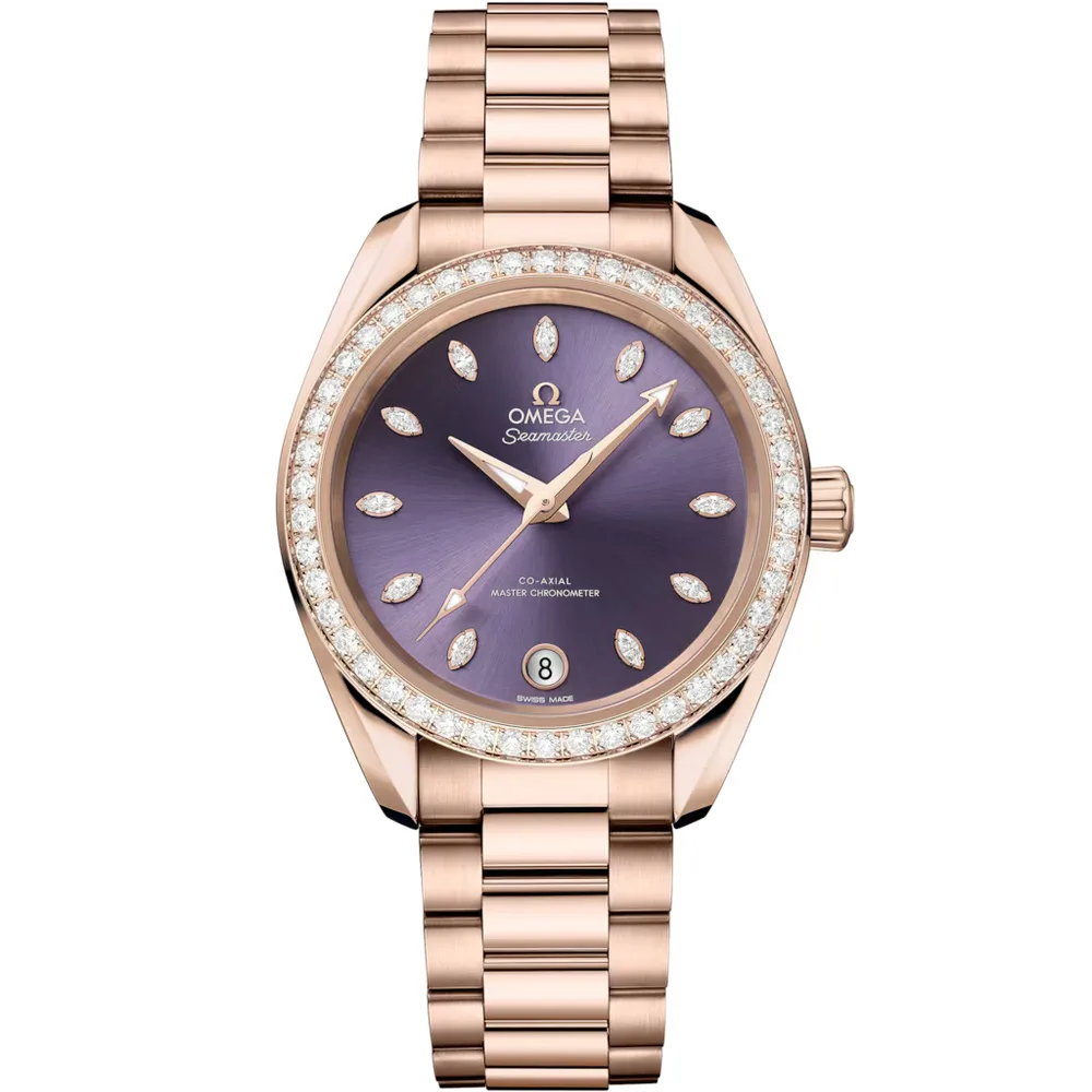 Omega Seamaster Aqua Terra Shades 34 mm, Sedna™ gold on Sedna™ gold