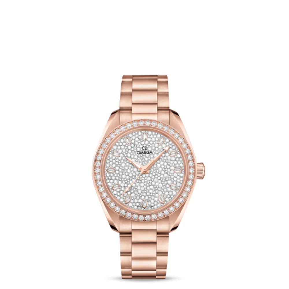 Omega Seamaster Aqua Terra 150M Master Chronometer 34 Sedna Gold / Diamond / Snow Diamond / Bracelet