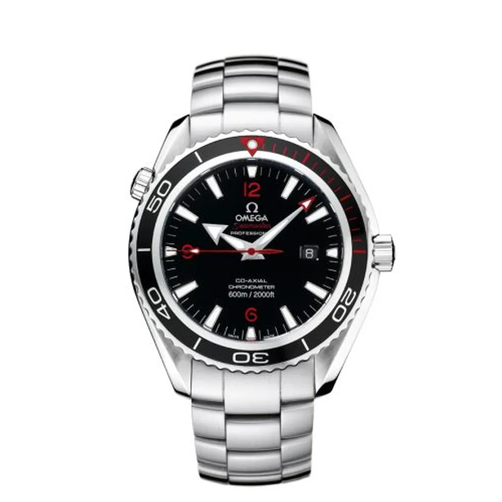 Omega Seamaster Planet Ocean 600M Co-Axial 45.5 Stainless Steel / Black / Bracelet / Product Red