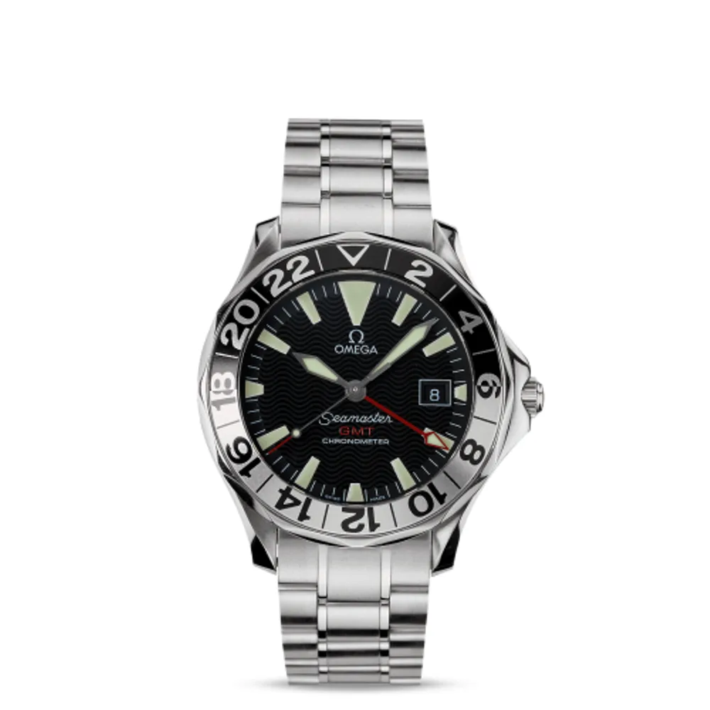 Omega Seamaster Diver 300M Automatic 41 GMT Stainless Steel / Black / Bracelet / 50th Anniversary