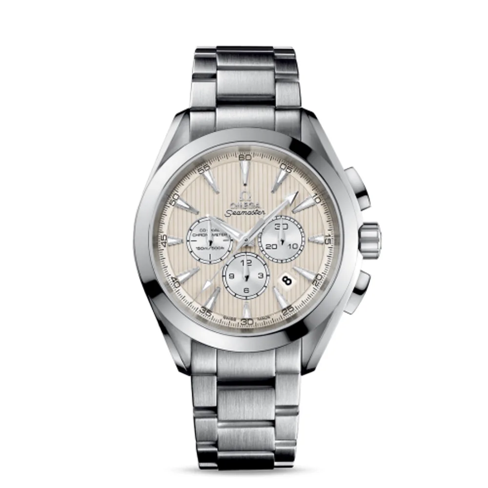Omega Seamaster Aqua Terra 150M Co-Axial 44 Chronograph Stainless Steel / Ivory / Bracelet