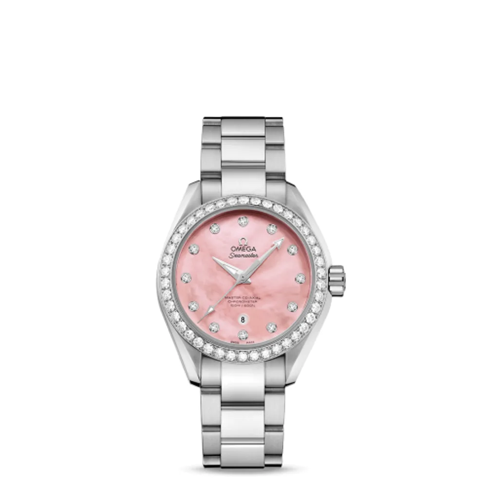 Omega Seamaster Aqua Terra 150M Master Co-Axial 34 Stainless Steel / Diamond / Pink MOP / Bracelet