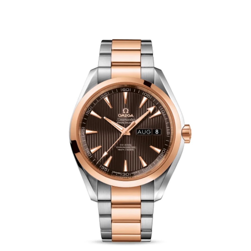 Omega Seamaster Aqua Terra 150M Co-Axial 43 Annual Calendar Stainless Steel / Red Gold / Grey / Bracelet