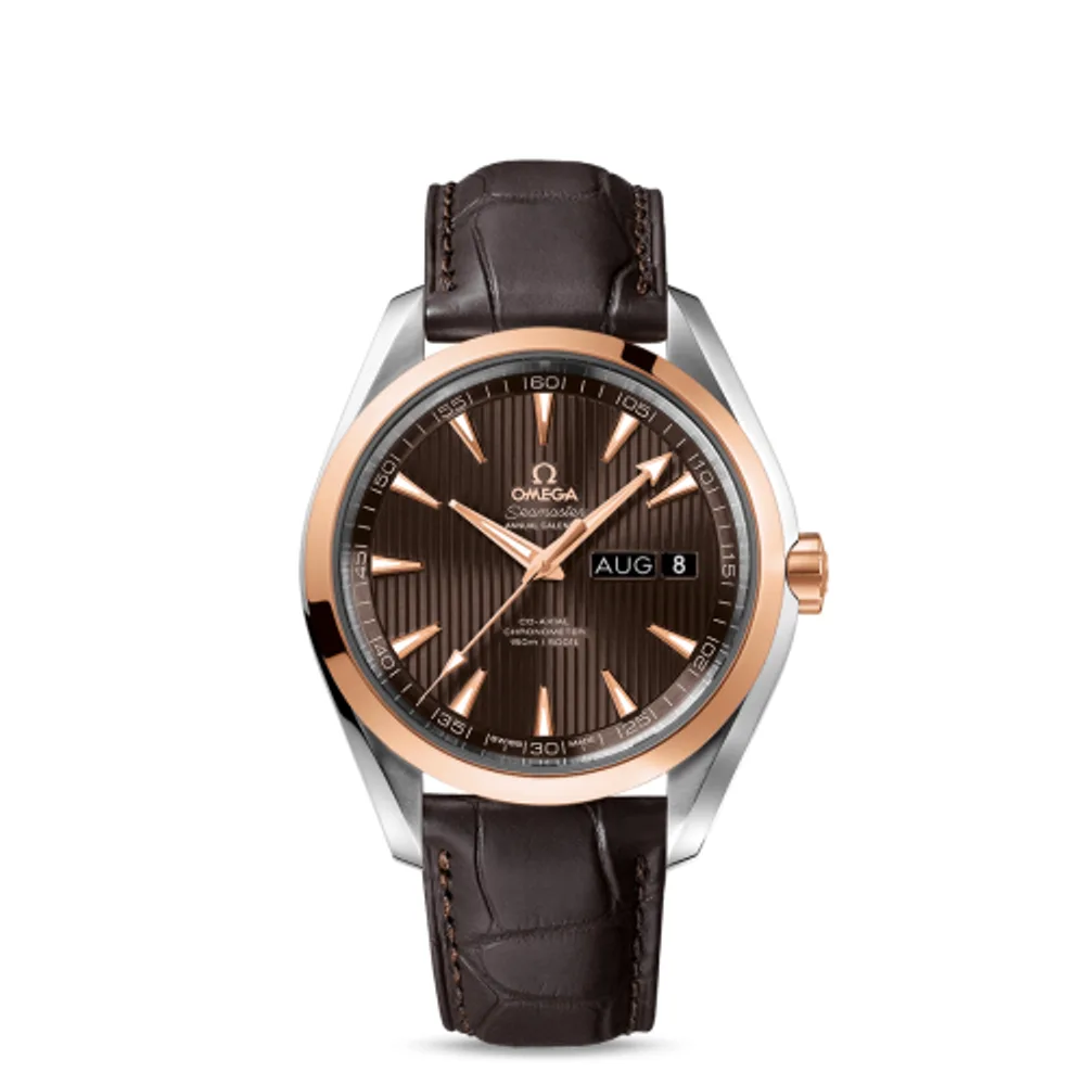 Omega Seamaster Aqua Terra 150M Co-Axial 43 Annual Calendar Stainless Steel / Red Gold / Grey