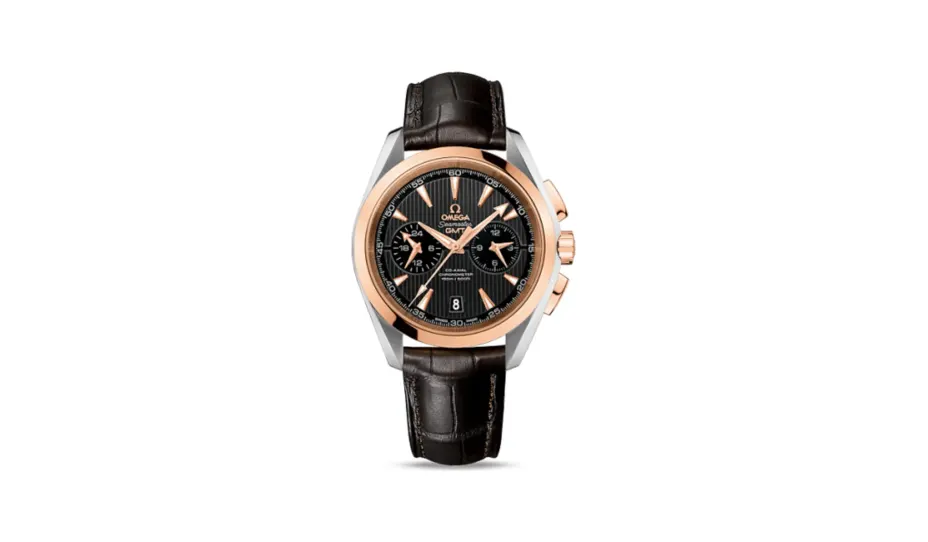 Omega Seamaster Aqua Terra 150M Co-Axial 43 GMT Chronograph Stainless Steel / Red Gold / Grey