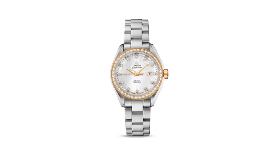 Omega Seamaster Aqua Terra 150M Co-Axial 34 Stainless Steel / Yellow Gold / Diamond / MOP / Bracelet