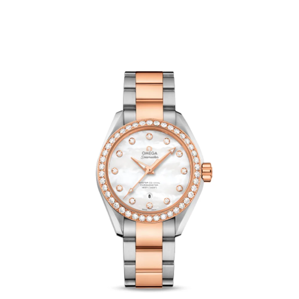 Omega Seamaster Aqua Terra 150M Master Co-Axial 34 Stainless Steel / Sedna Gold / Diamond / MOP