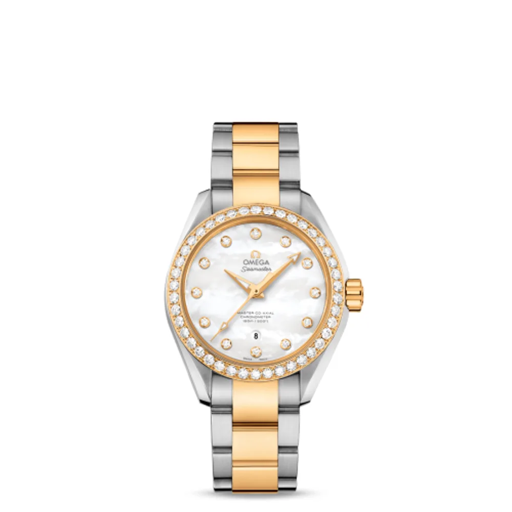 Omega Seamaster Aqua Terra 150M Master Co-Axial 34 Stainless Steel / Yellow Gold / Diamond / MOP / Bracelet
