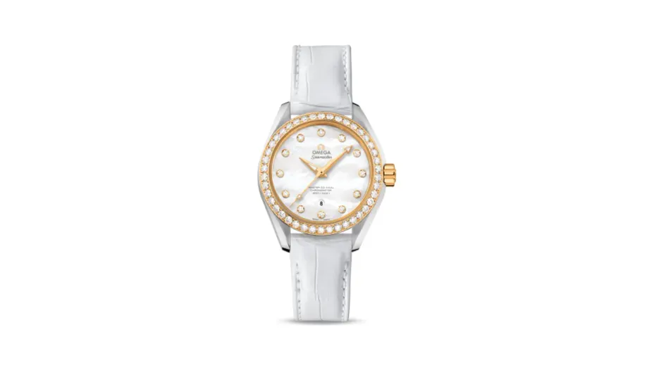 Omega Seamaster Aqua Terra 150M Master Co-Axial 34 Stainless Steel / Yellow Gold / Diamond / MOP