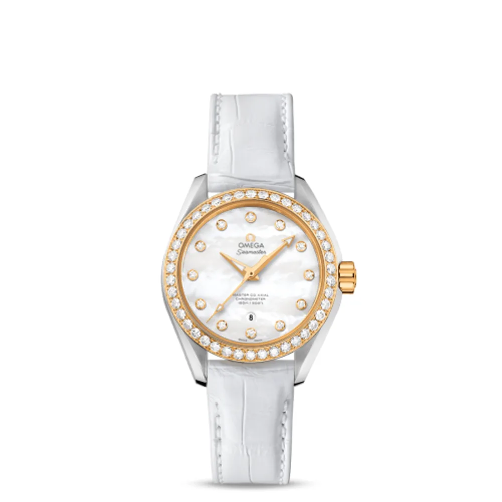 Omega Seamaster Aqua Terra 150M Master Co-Axial 34 Stainless Steel / Yellow Gold / Diamond / MOP