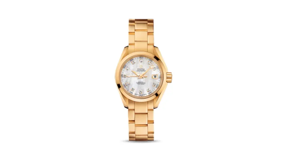 Omega Seamaster Aqua Terra 150M Co-Axial 30 Yellow Gold / MOP / Bracelet