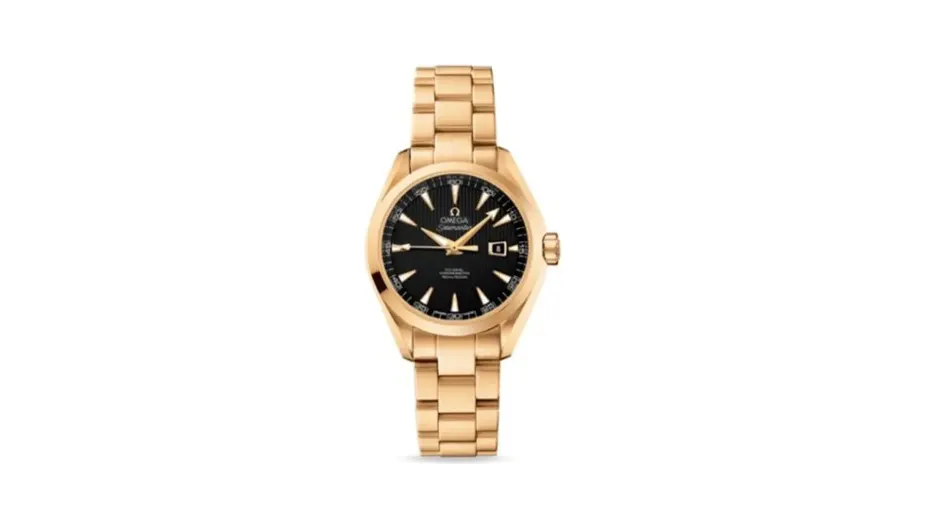 Omega Seamaster Aqua Terra 150M Co-Axial 34 Yellow Gold / Black / Bracelet