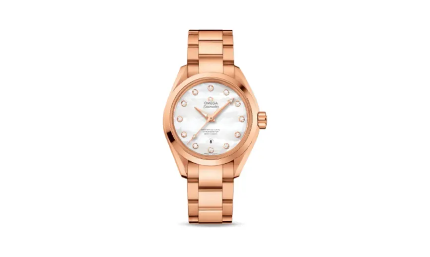 Omega Seamaster Aqua Terra 150M Master Co-Axial 34 Sedna Gold / MOP / Bracelet
