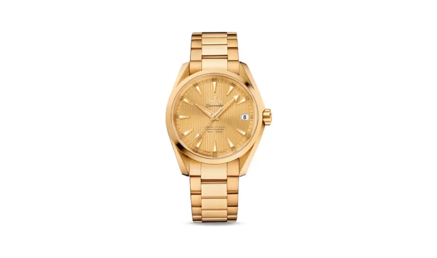 Omega Seamaster Aqua Terra 150m Master Co-Axial 38.5 Yellow Gold / Champagne / Bracelet