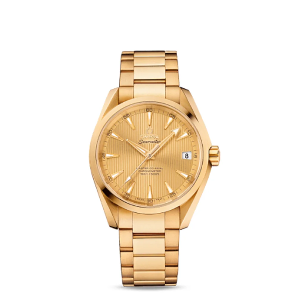 Omega Seamaster Aqua Terra 150m Master Co-Axial 38.5 Yellow Gold / Champagne / Bracelet