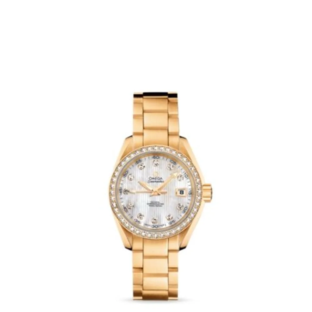 Omega Seamaster Aqua Terra 150M Co-Axial 30 Yellow Gold / Diamond / MOP / Bracelet