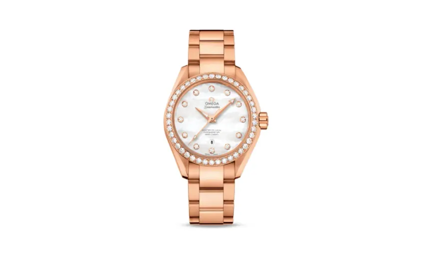 Omega Seamaster Aqua Terra 150M Master Co-Axial 34 Sedna Gold / Diamond / MOP / Bracelet