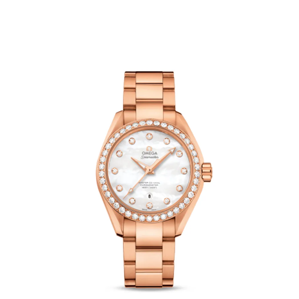 Omega Seamaster Aqua Terra 150M Master Co-Axial 34 Sedna Gold / Diamond / MOP / Bracelet