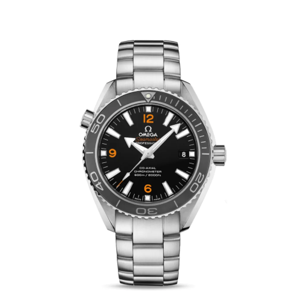 Omega Seamaster Planet Ocean 600M Co-Axial 42 Stainless Steel / Orange Numerals / Bracelet