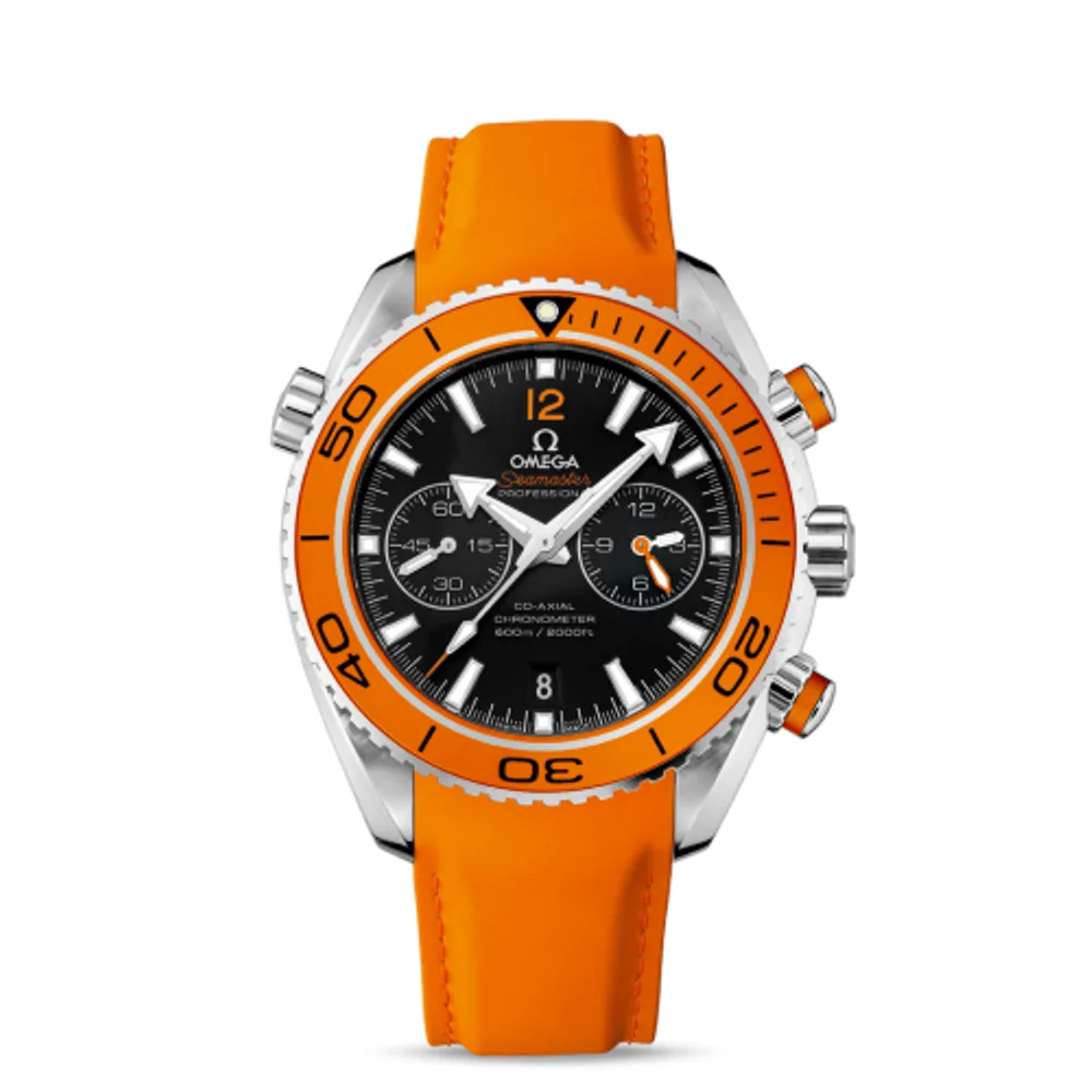 Omega Seamaster Planet Ocean 600M Co-Axial 45.5 Chronograph Stainless Steel / Orange / Rubber