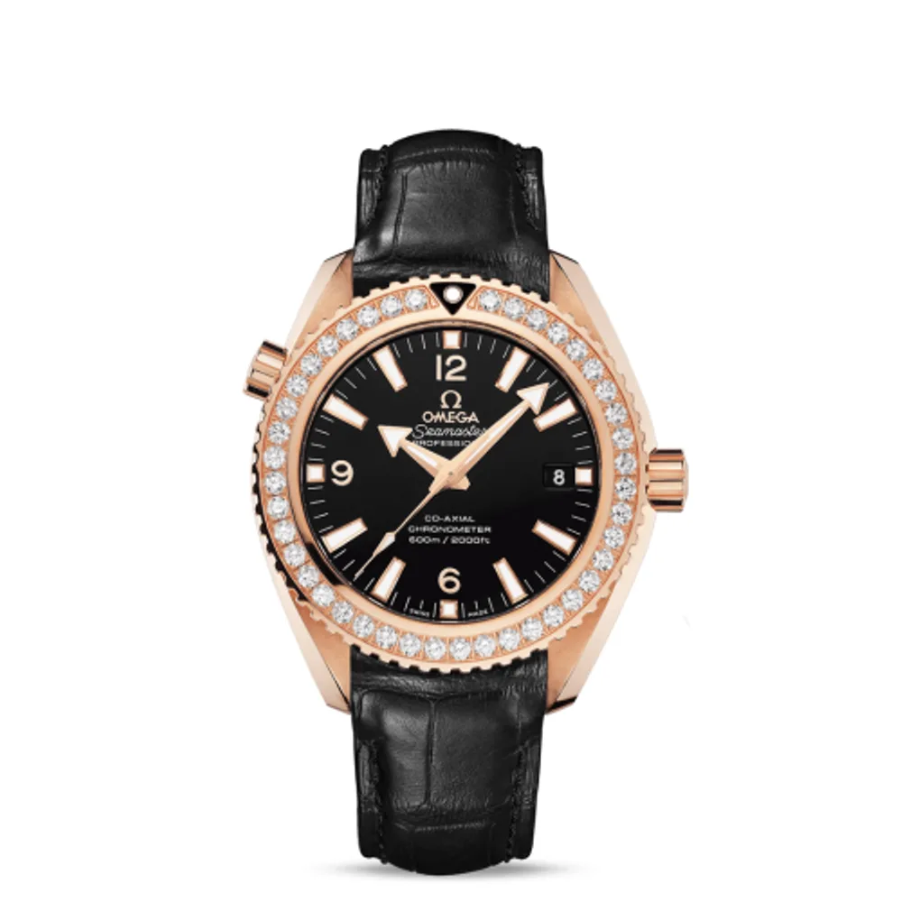 Omega Seamaster Planet Ocean 600M Co-Axial 42 Red Gold / Diamond / Alligator