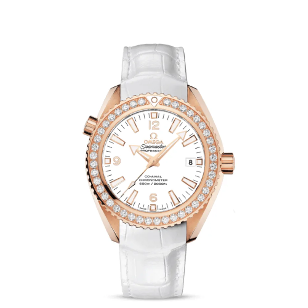 Omega Seamaster Planet Ocean 600M Co-Axial 42 Red Gold / Diamond / White / Alligator