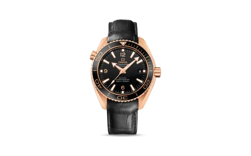 Omega Seamaster Planet Ocean 600M Co-Axial 42 Red Gold / Black / Alligator