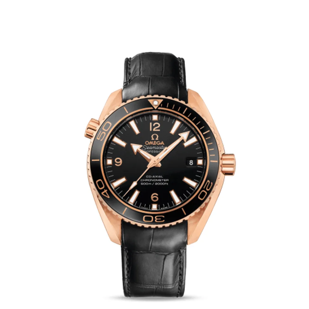 Omega Seamaster Planet Ocean 600M Co-Axial 42 Red Gold / Black / Alligator