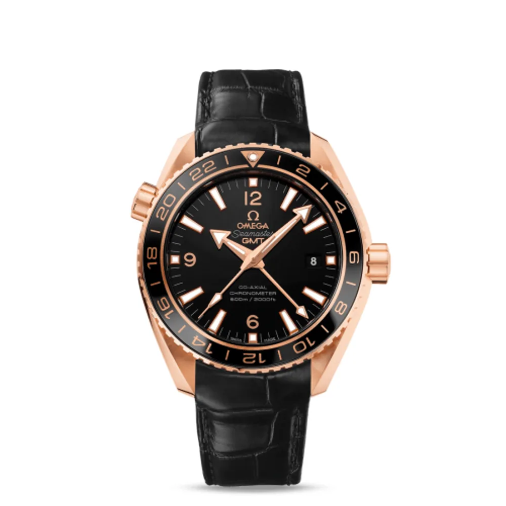 Omega Seamaster Planet Ocean 600M Co-Axial 43.5 GMT Red Gold / Ceragold / Alligator