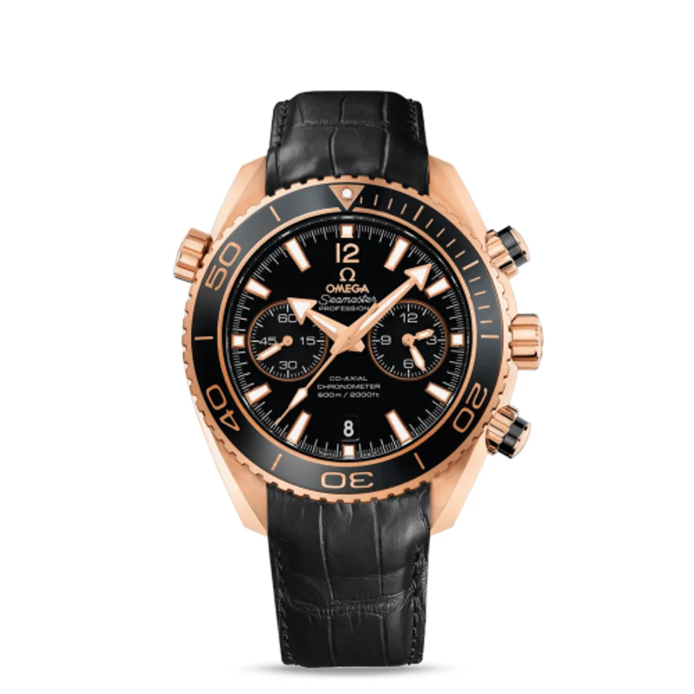 Omega Seamaster Planet Ocean 600M Co-Axial 45.5 Chronograph Red Gold / Ceragold / Alligator