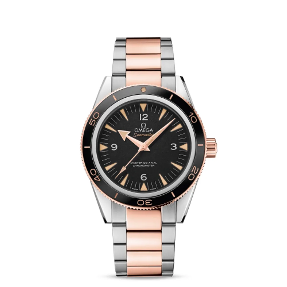 Omega Seamaster 300 Master Co-Axial Stainless Steel / Sedna Gold / Black / Bracelet