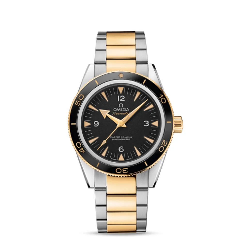 Omega Seamaster 300 Master Co-Axial Stainless Steel / Yellow Gold / Black / Bracelet