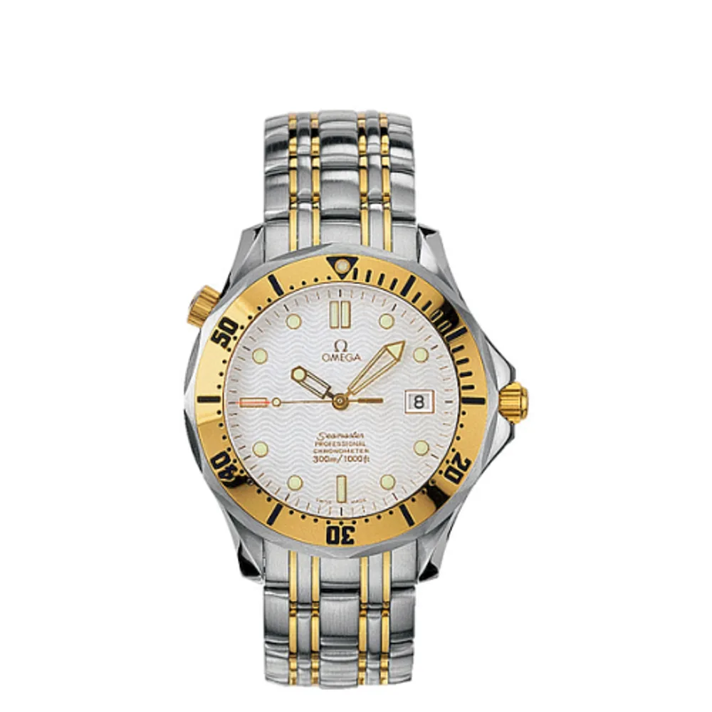 Omega Seamaster Diver 300M Automatic 41 Stainless Steel / Yellow Gold / White / Bracelet