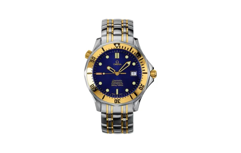 Omega Seamaster Diver 300M Automatic 41 Stainless Steel / Yellow Gold / Blue / Bracelet