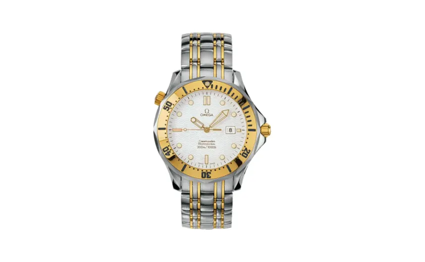 Omega Seamaster Diver 300M Quartz 41 Stainless Steel / Yellow Gold / White / Bracelet