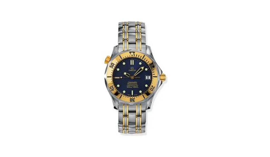 Omega Seamaster Diver 300M Automatic 36.25 Stainless Steel / Yellow Gold / Blue / Bracelet