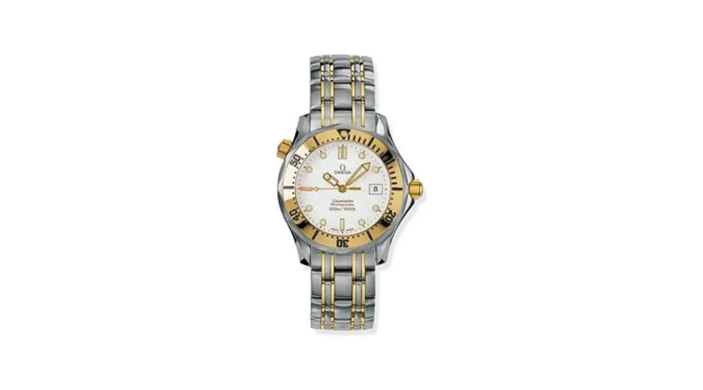 Omega Seamaster Diver 300M Quartz 36.25 Stainless Steel / Yellow Gold / White / Bracelet