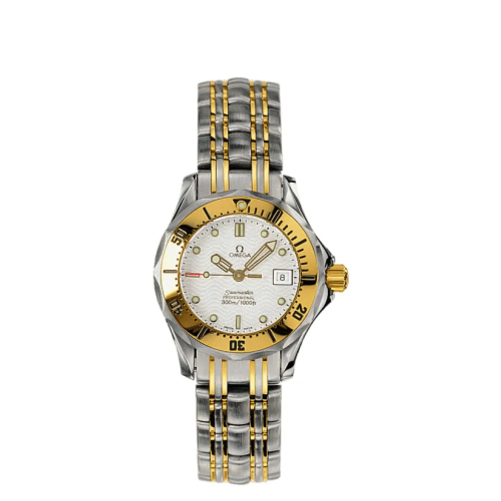 Omega Seamaster Diver 300M Quartz 28 Stainless Steel / Yellow Gold / White / Bracelet
