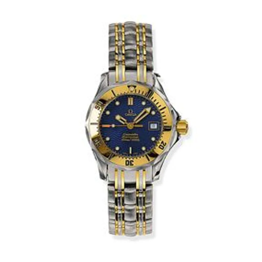 Omega Seamaster Diver 300M Quartz 28 Stainless Steel / Yellow Gold / Blue / Bracelet
