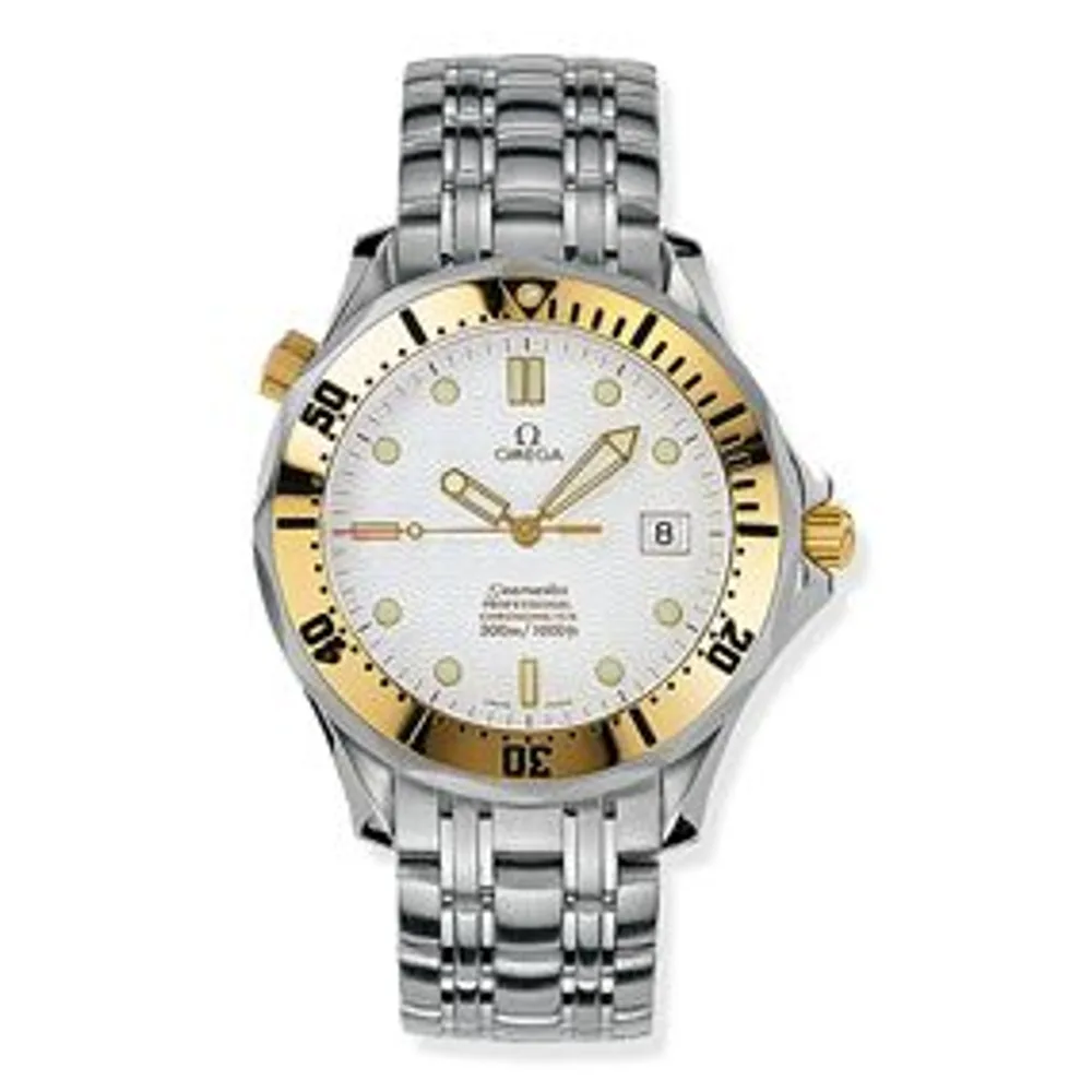 Omega Seamaster Diver 300M Automatic 41 Stainless Steel / Yellow Gold / White / Bracelet