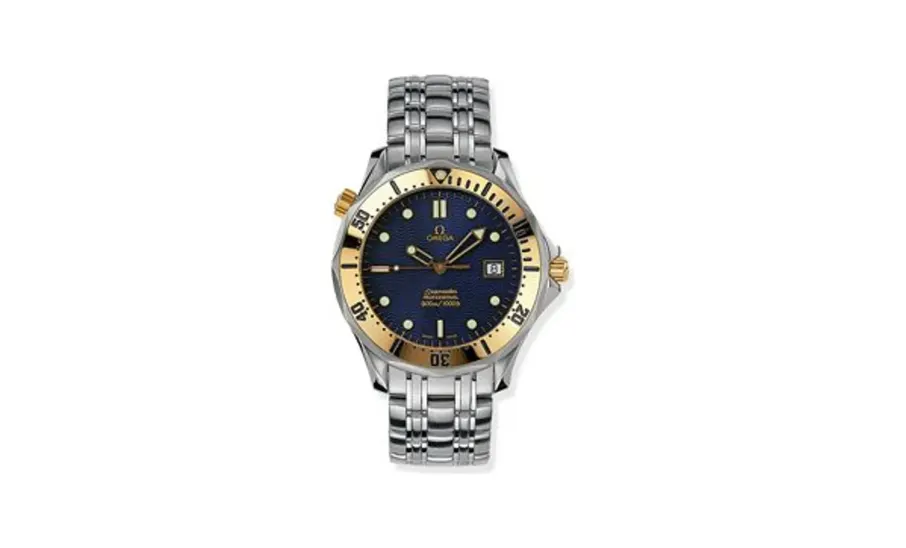 Omega Seamaster Diver 300M Quartz 41 Stainless Steel / Yellow Gold / Blue / Bracelet