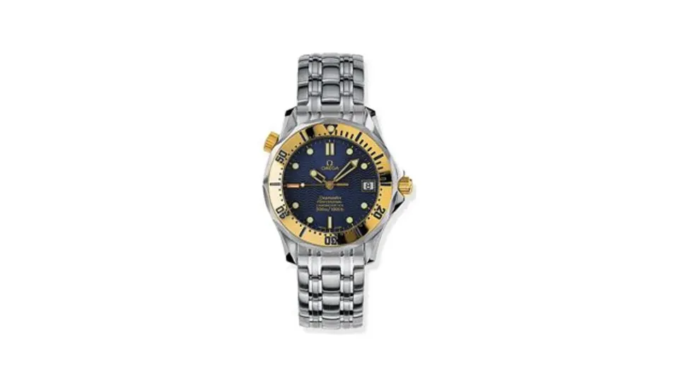 Omega Seamaster Diver 300M Automatic 36.25 Stainless Steel / Yellow Gold / Blue / Bracelet