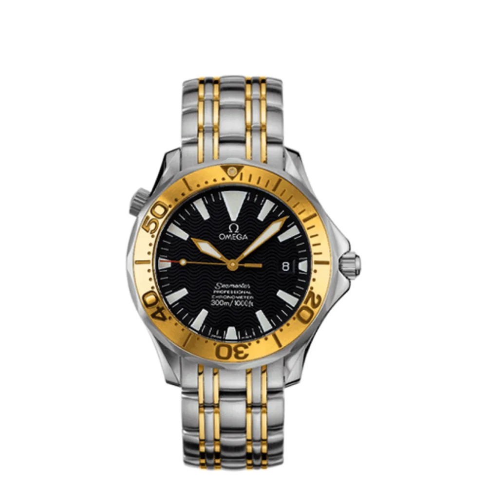 Omega Seamaster Diver 300M Automatic 36.25 Stainless Steel / Yellow Gold / Black / Bracelet