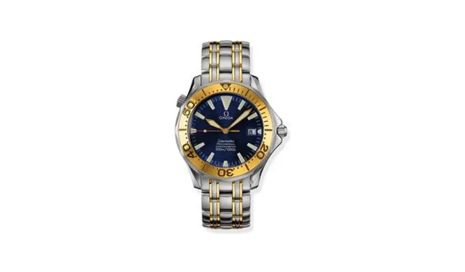 Omega Seamaster Diver 300M Automatic 36.25 Stainless Steel / Yellow Gold / Blue / Bracelet