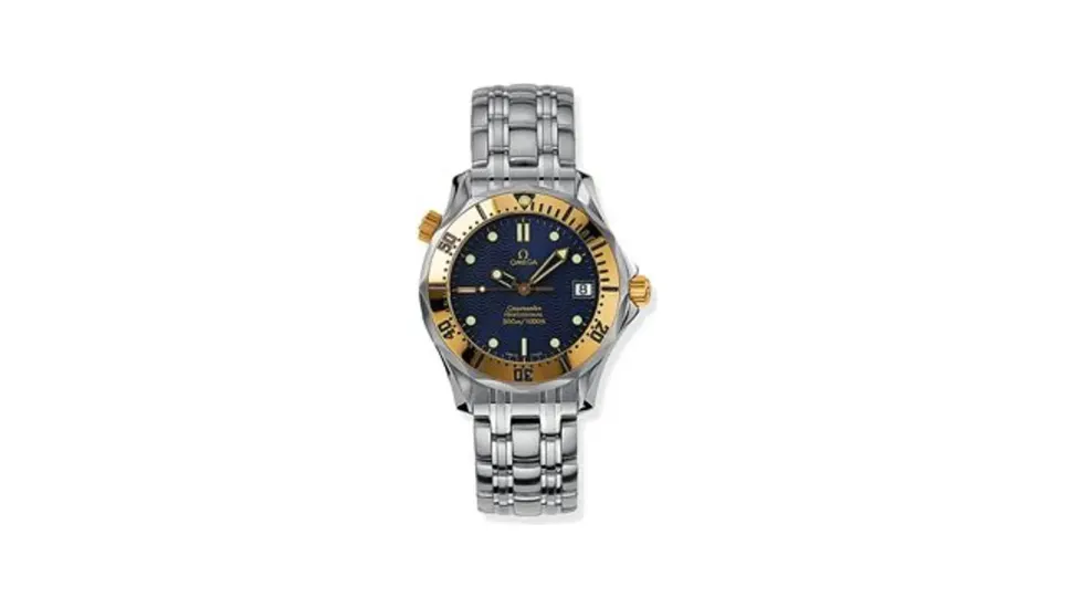 Omega Seamaster Diver 300M Quartz 36.25 Stainless Steel / Yellow Gold / Blue / Bracelet