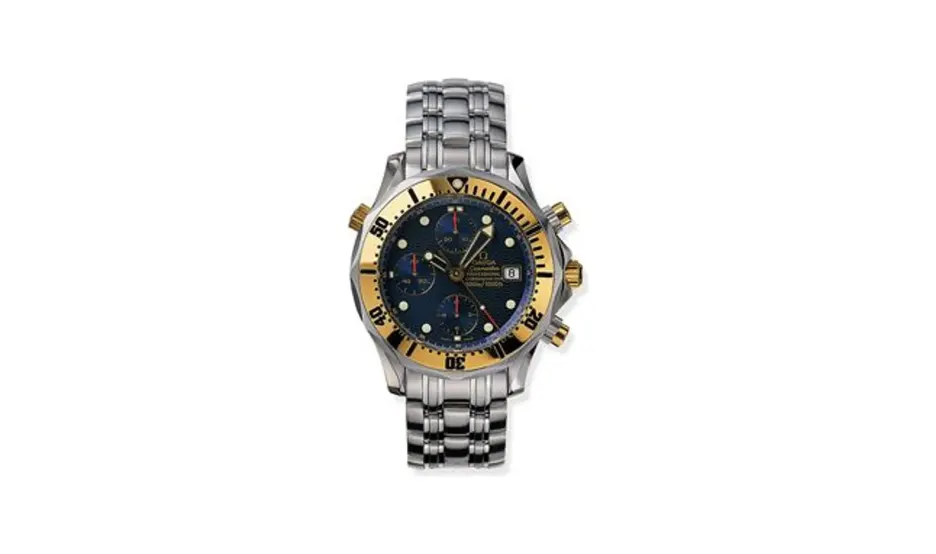 Omega Seamaster Diver 300M Automatic 41.5 Chronograph Stainless Steel / Yellow Gold / Blue / Bracelet