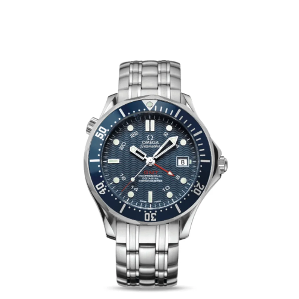 Omega Seamaster Diver 300M Co-Axial 41 GMT Stainless Steel / Blue / Bracelet