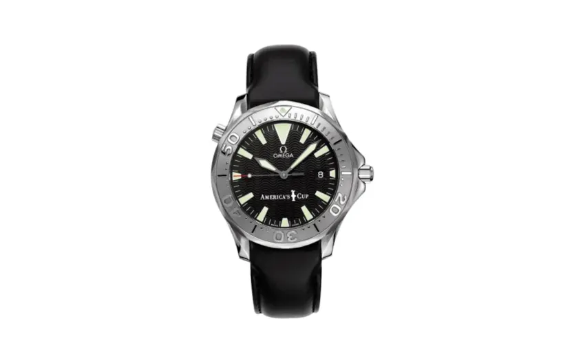 Omega Seamaster Diver 300M Automatic 41 Stainless Steel / White Gold / Black / Leather / America's Cup